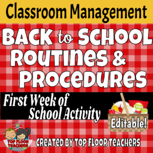 Editable Back to School Procedure Cards